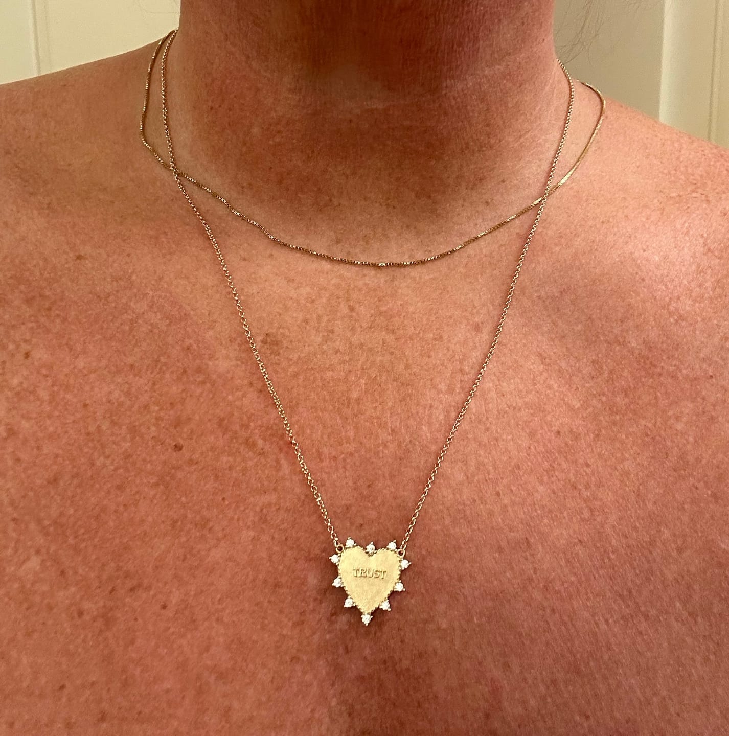 Customer photo review of Heart of Trust Necklace - Gold