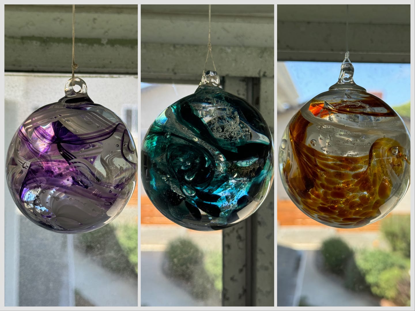 Customer photo review of Glimmer Orb with Cremation Ashes