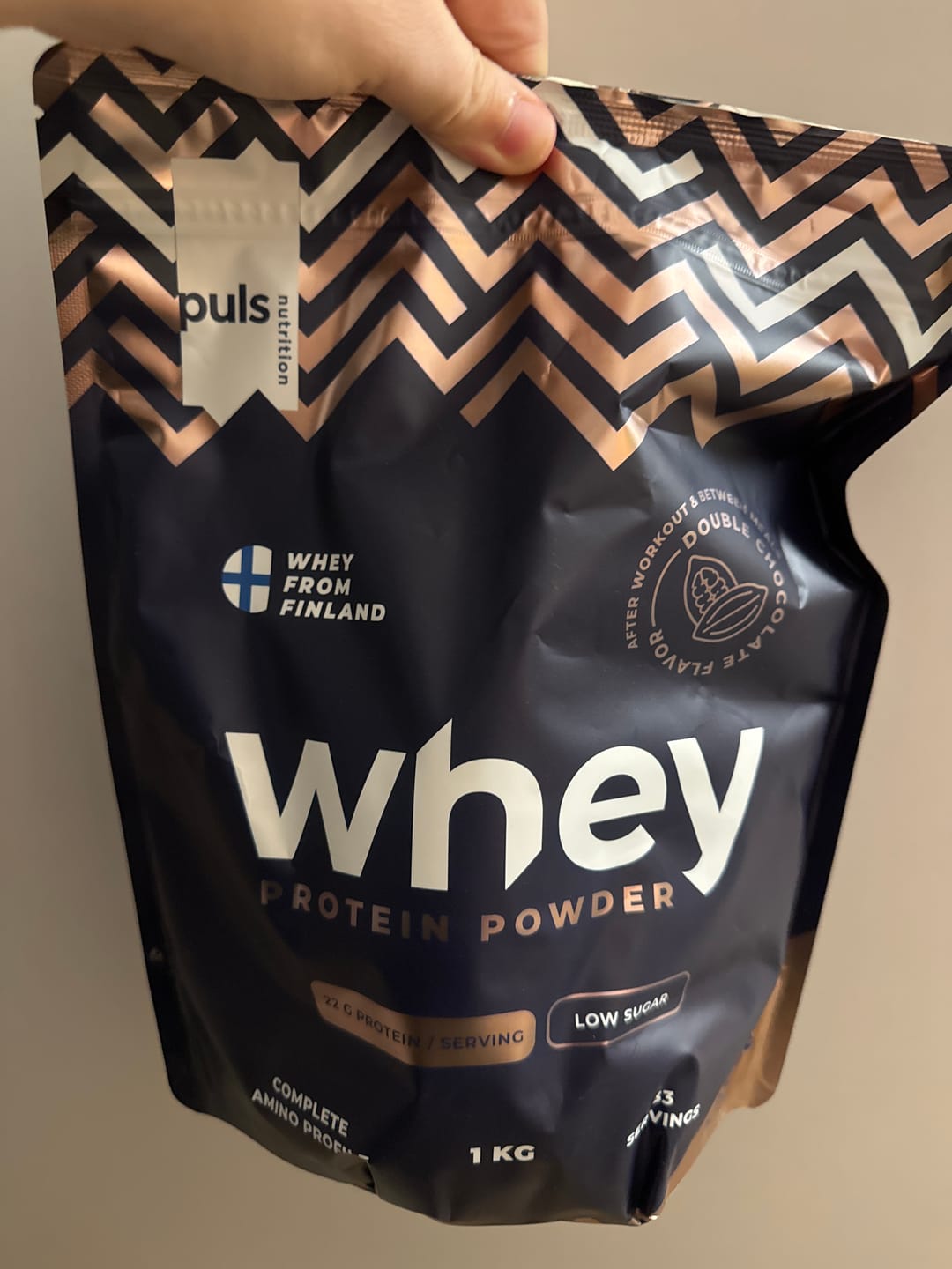 Customer photo review of WHEY Double chocolate 1kg LACTOSE FREE