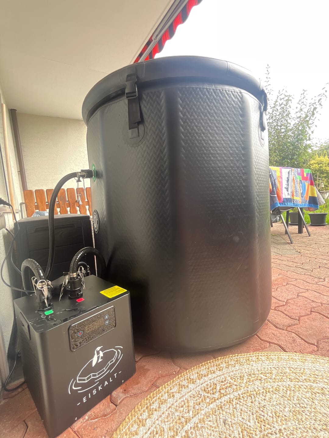 Customer photo review of Ice Tub Pro 1 – Kompaktes Eisbad Komplettset 300 L, Outdoor Cold Plunge, mit Kühlgerät & Zubehör