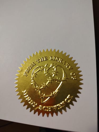 Customer photo review of 50 Golden Seal Sticker