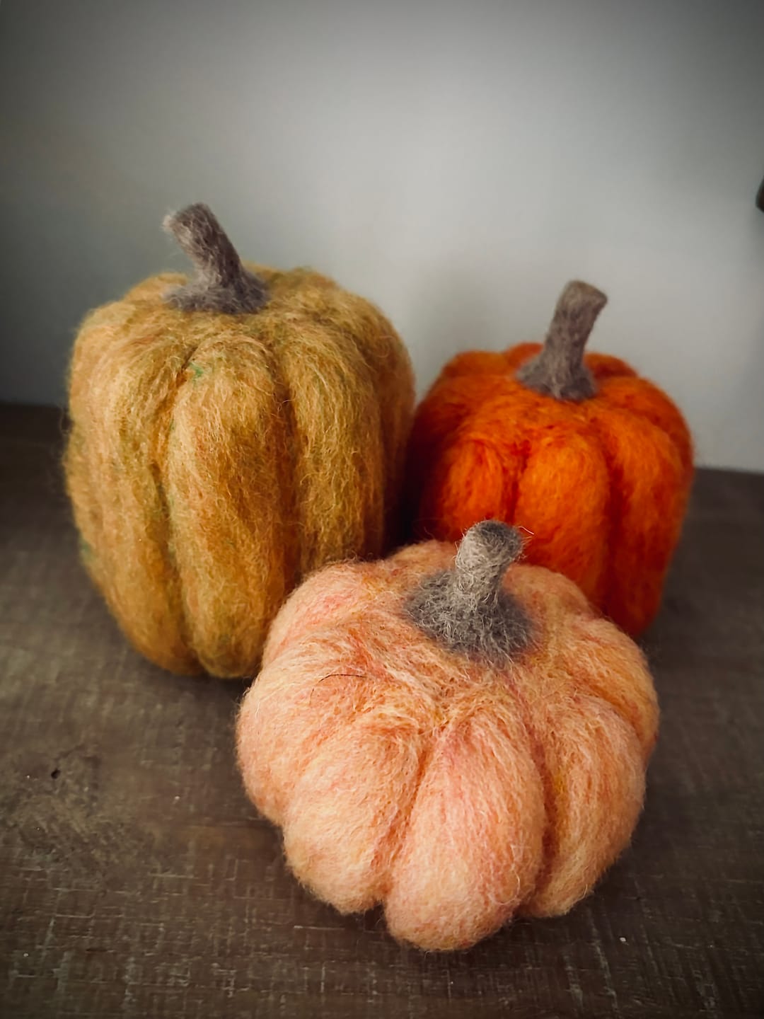 Customer photo review of Pumpkin Trio Mini Needle Felting Kit