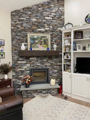 Customer photo review of Classic - Non-Combustible Concrete Mantel Shelves By Design Specialties