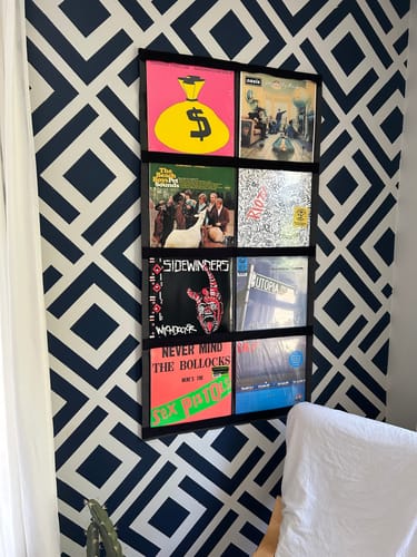Customer photo review of 12" Vinyl Record Display Frame - LP Wall Storage