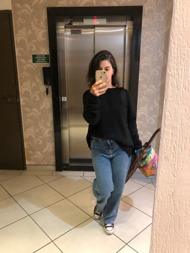 Geise Michele B. review of Calça Jeans Reta Araçá Azul Médio image 1 out of 1