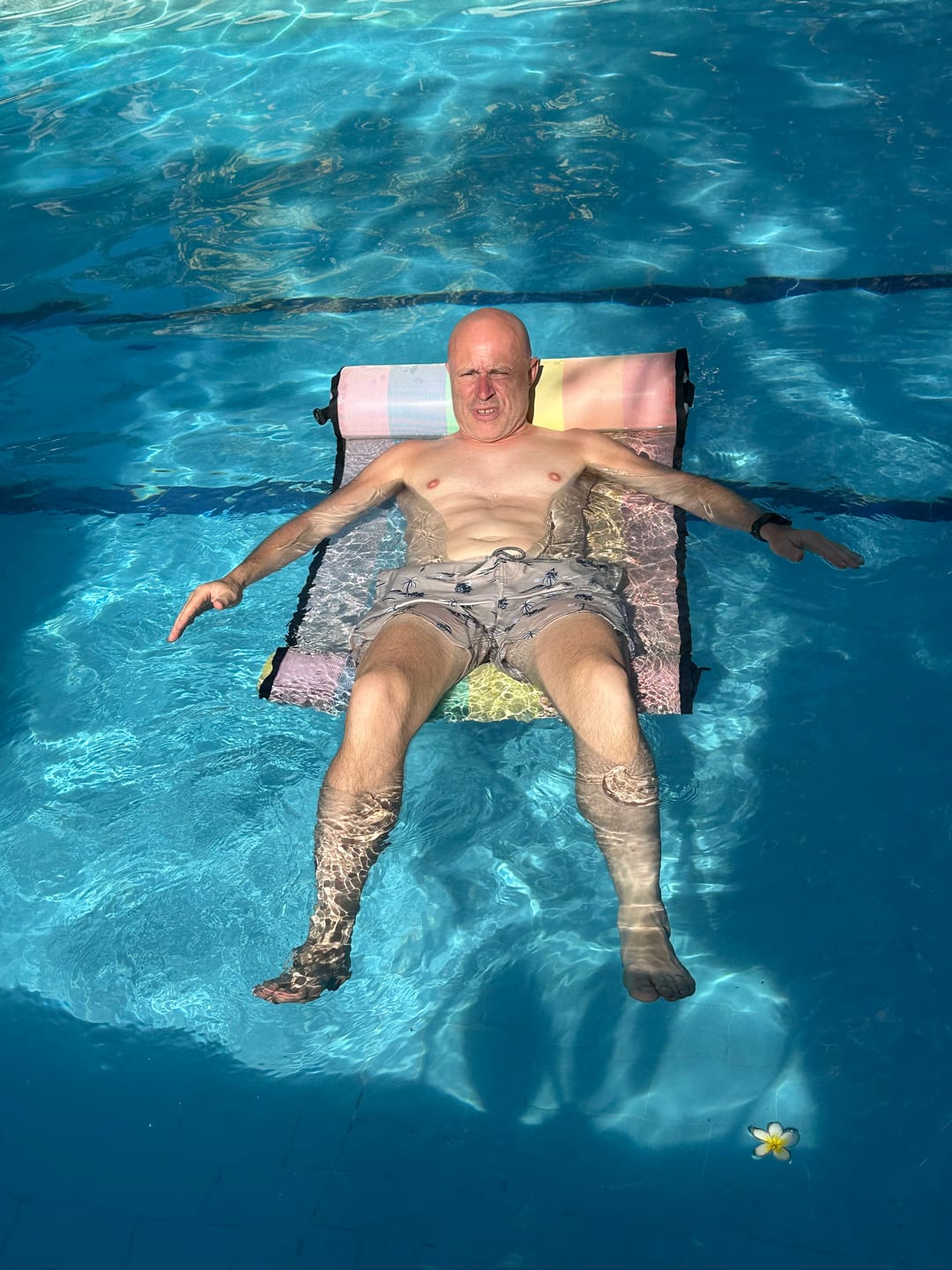 Customer photo review of Pride - with attachable waterproof phone sleeve and inflatable drink holder.
