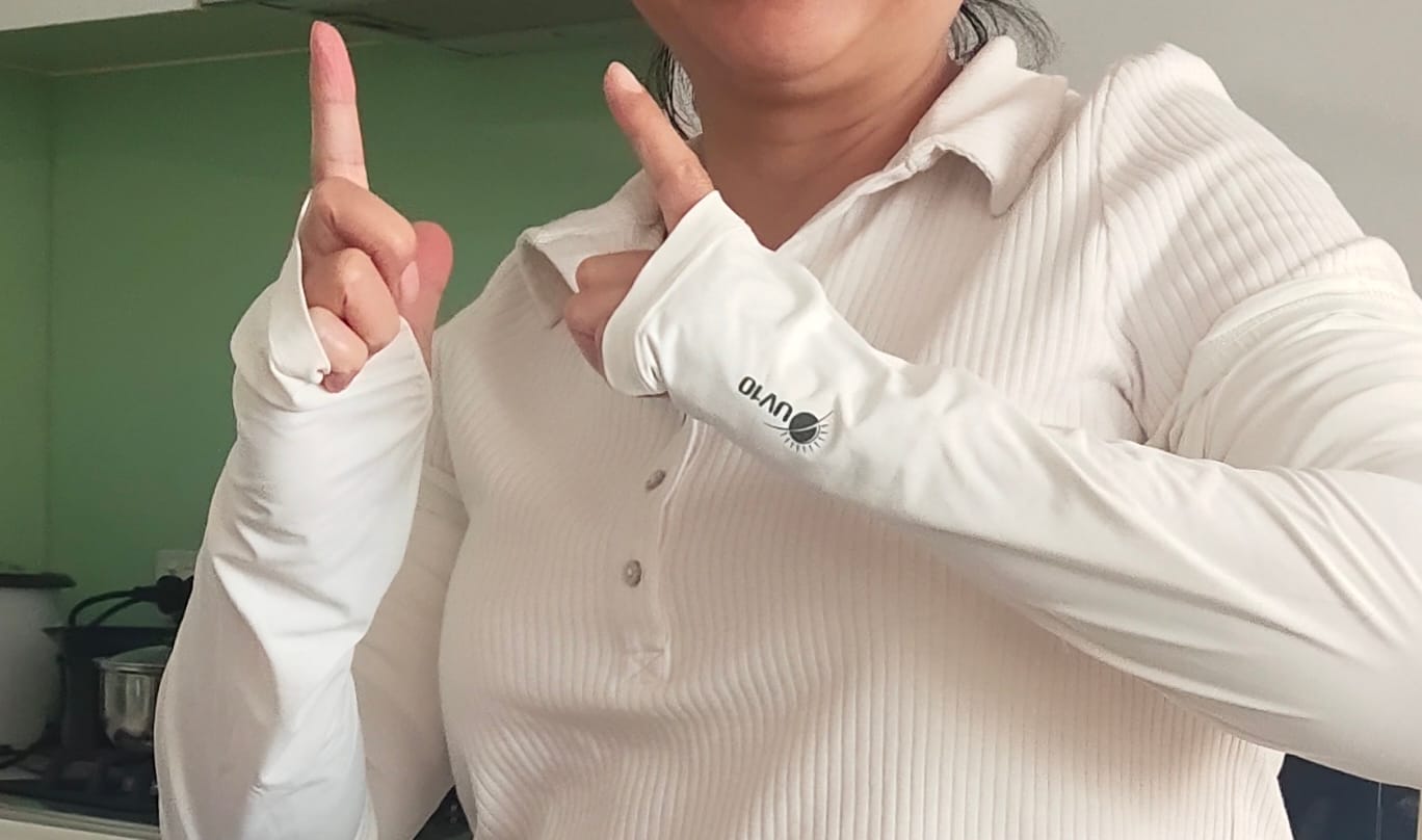 Customer photo review of Thumbhole Sleeves UPF50+