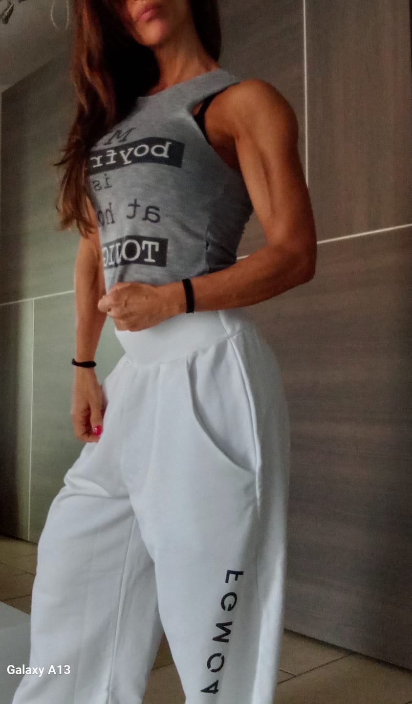 Customer photo review of Pantalone Baggy Ikonic SS 24 Bianco