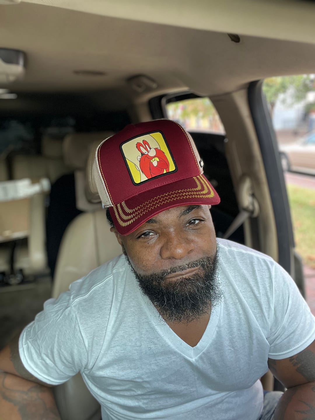 Customer photo review of OVERLORD X Looney Tunes: Yosemite Sam Trucker Cap