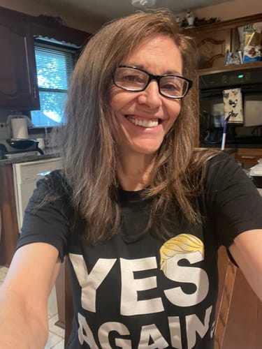Customer photo review of Yes Again T-shirt