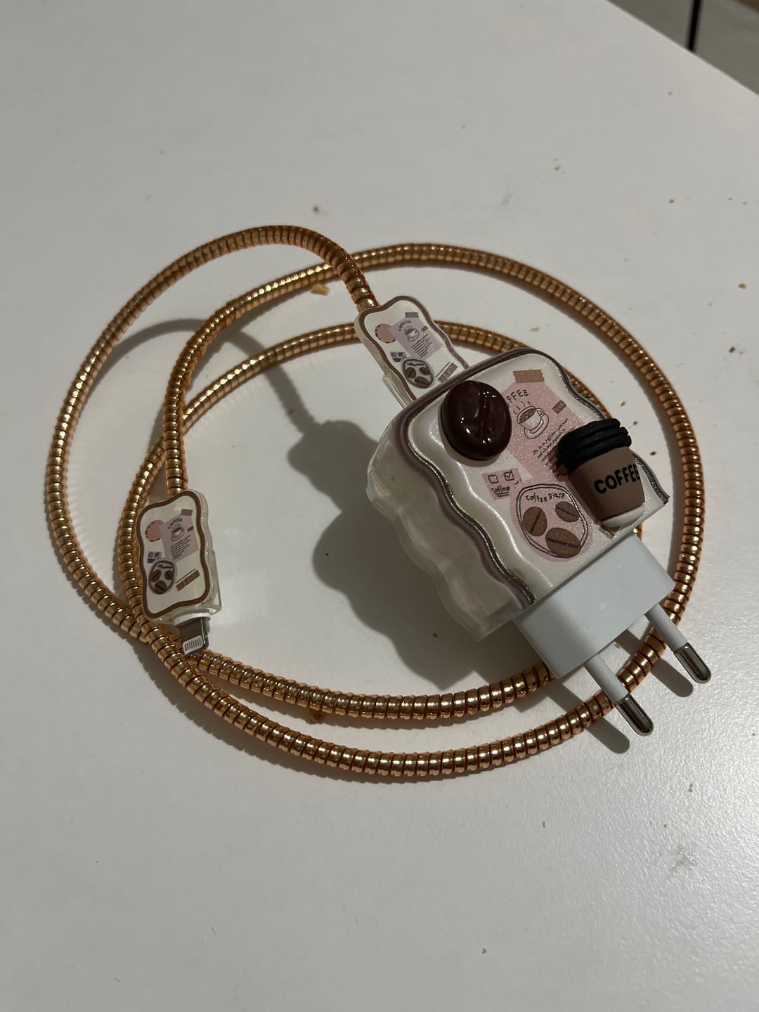 Customer photo review of Iphone 20W Uyumlu Şarj Koruyucu Seti Coffee