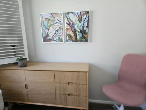 Customer photo review of Two Piece Eucalypt Forest Print Set - Australian Bush Canvas Prints