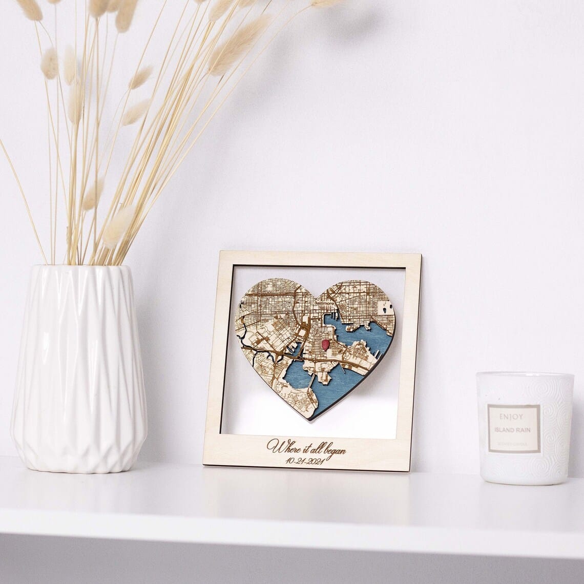 Customer photo review of Where It All Began 3D Wooden Location/City Map