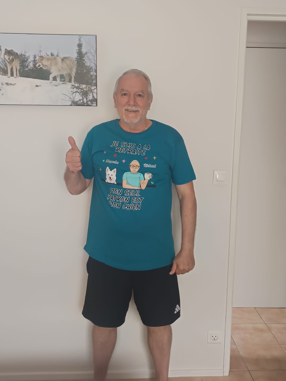 Customer photo review of Je suis à la retraite - T-Shirt personnalisé
