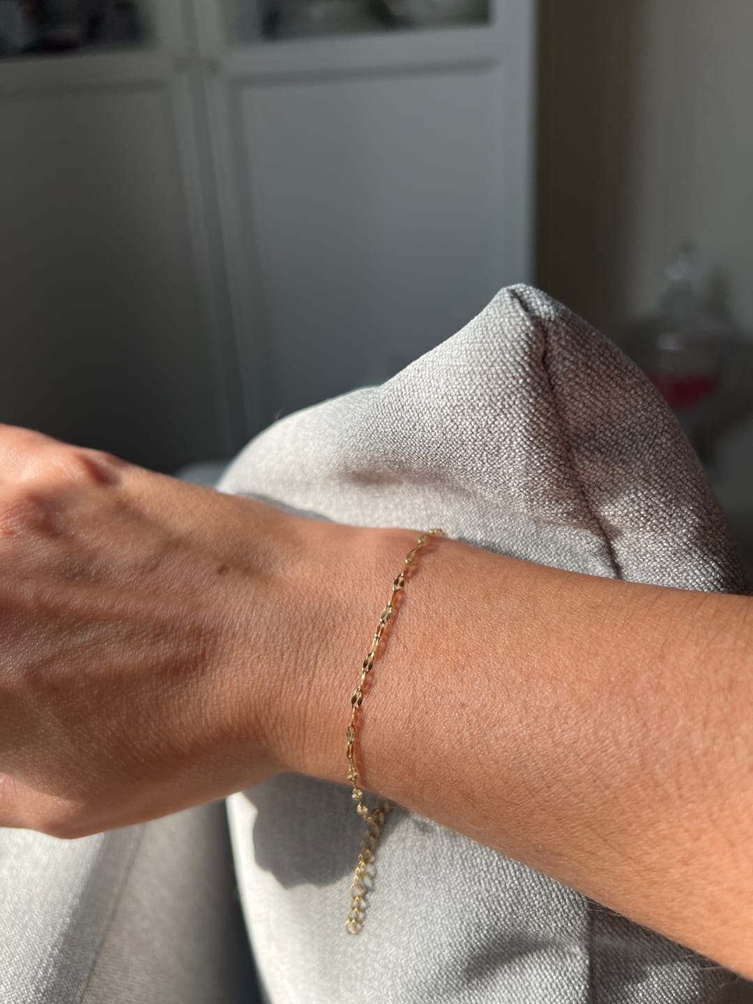 Customer photo review of Single Dainty Bracelet