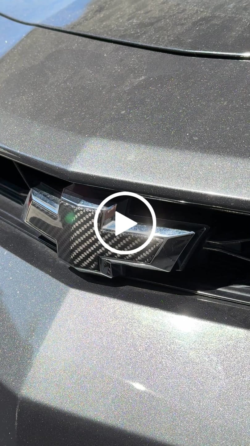 Customer video review of 2016-2024 Camaro  Carbon Fiber Exterior Bow tie Covers