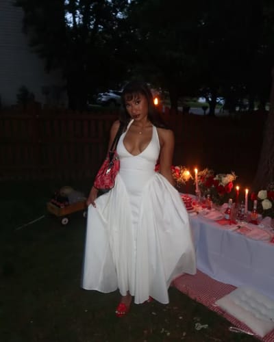 Customer photo review of Celeste Maxi Dress