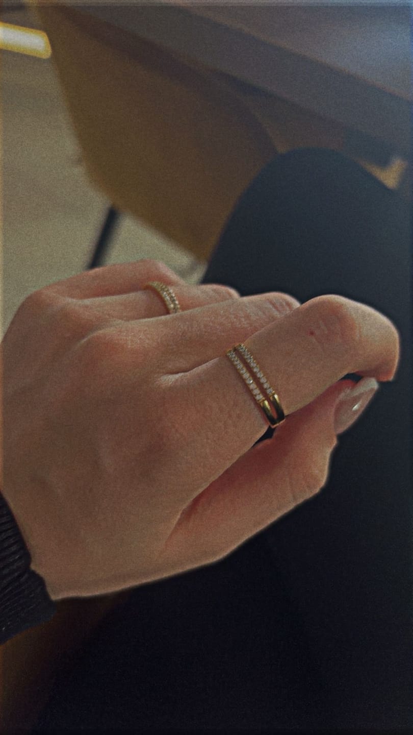 Customer photo review of Two Layers Ring | 18K vergoldet