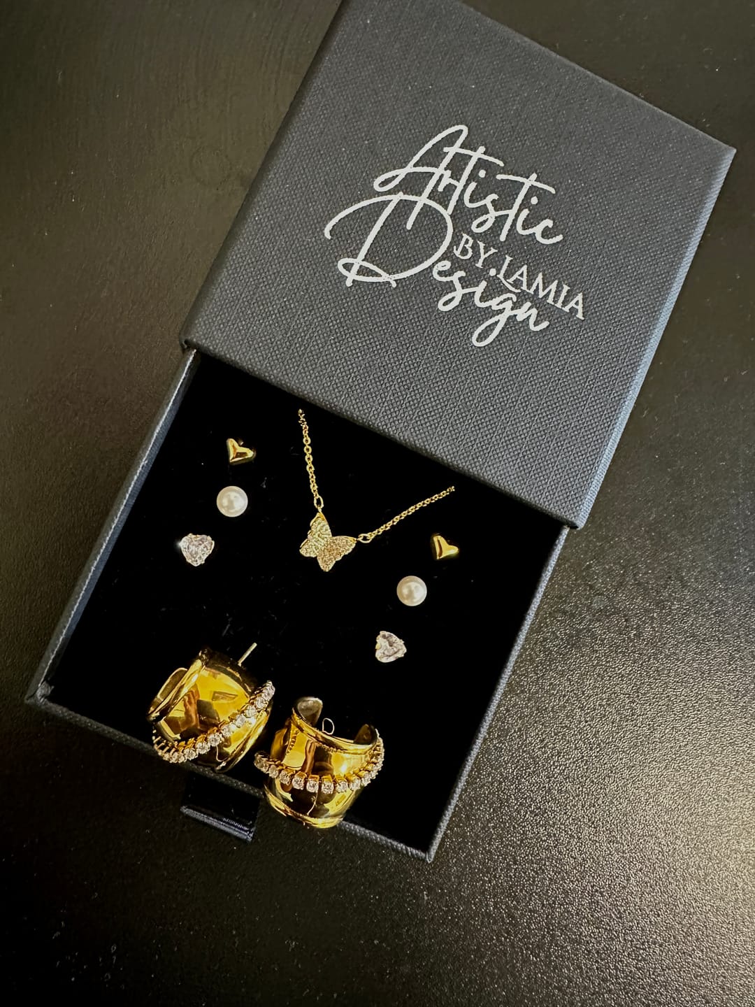 Customer photo review of Bella Hoop Earrings