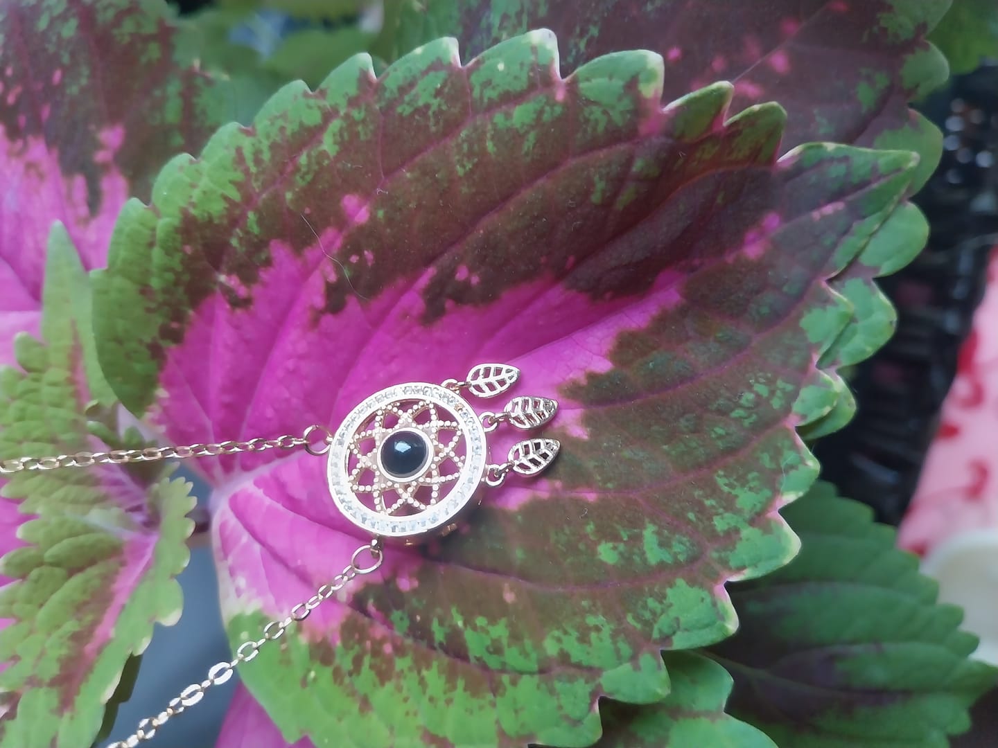 Customer photo review of Dream Catcher Photo Necklace