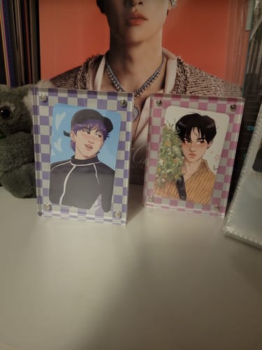 Customer photo review of Instax Mini Gingham Checked Frame Stand