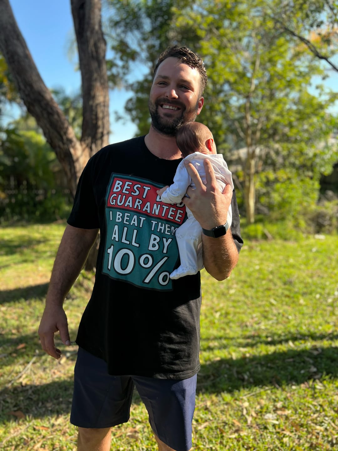 Customer photo review of Best Dad Guarantee 🔨 - Men's T Shirt