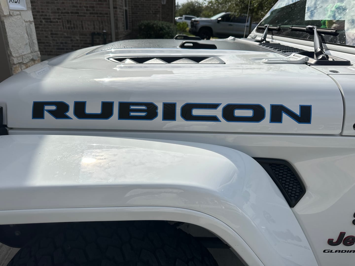 Customer photo review of Premium Black Topo Hood Lettering | Set of 2