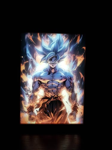 Customer photo review of DBZ Series LED Light Painting Anime Photo Frame Wall Art