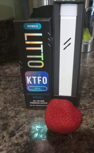 Customer photo review of LITTO All in One Device KTFO Indica THCA Strawberry Diesel  2G