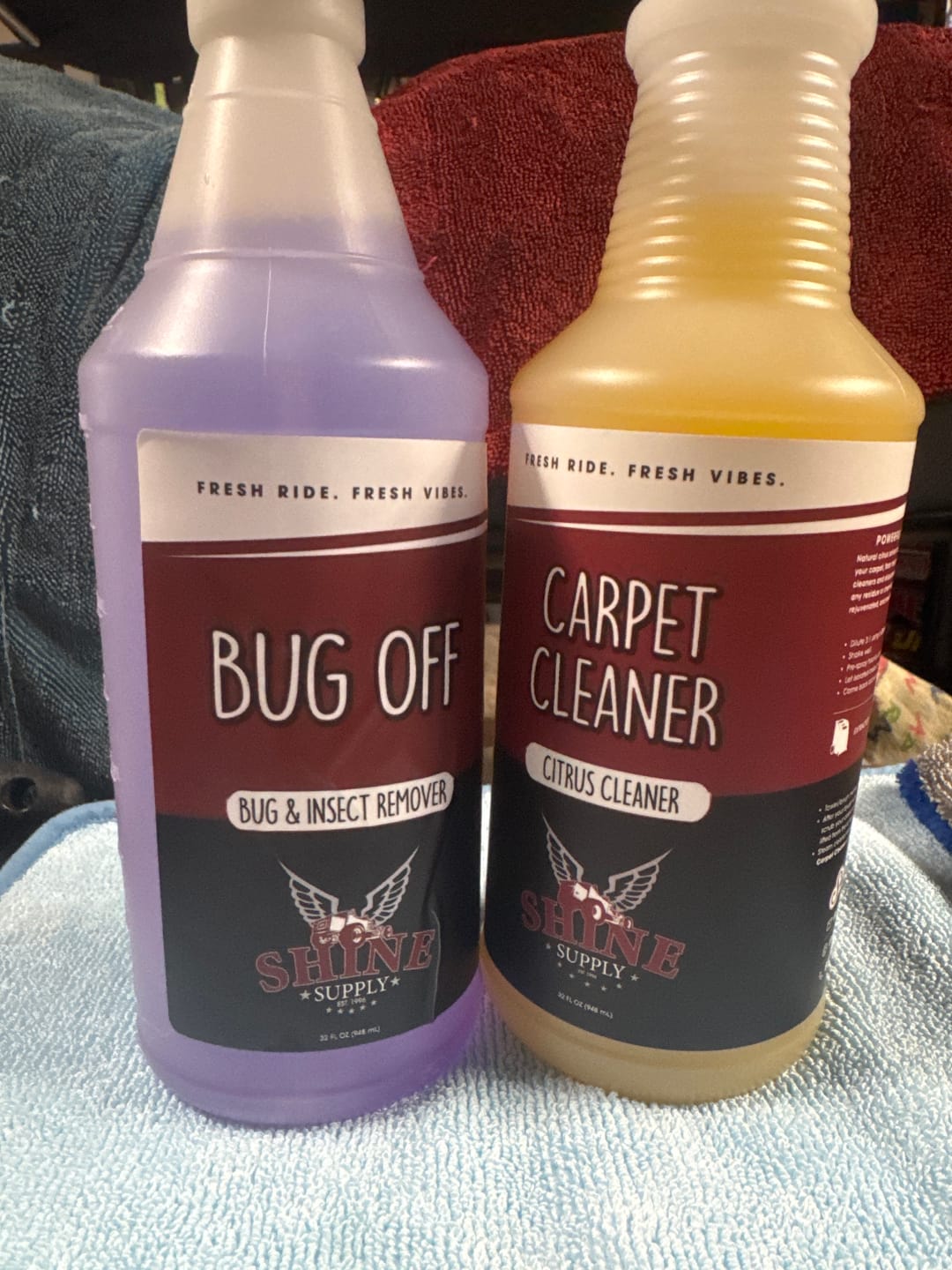 Customer photo review of Shine Supply 32oz. Labels