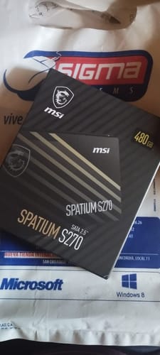 Customer photo review of Disco Solido MSI SPATIUM S270 480GB 2.5" SATA III 6Gb/s 500MB/s 400MB/s