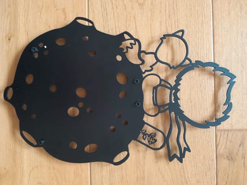 Customer photo review of The Little Prince on the Moon Metal Wall Decor