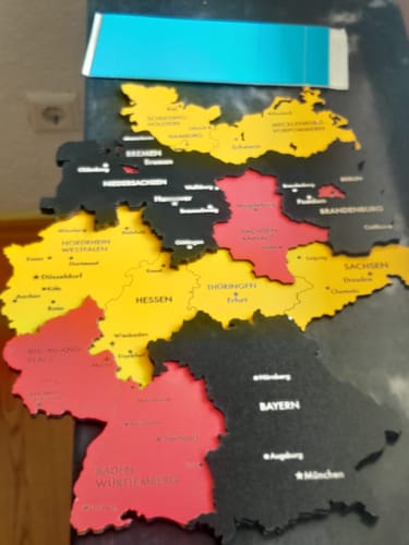 Customer photo review of 3D Wooden Multilayered Flag Colored Germany (Deutschland) Map
