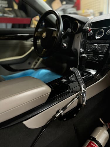 Customer photo review of Console Mount Billet Parachute Release Cable Kit 14-02008