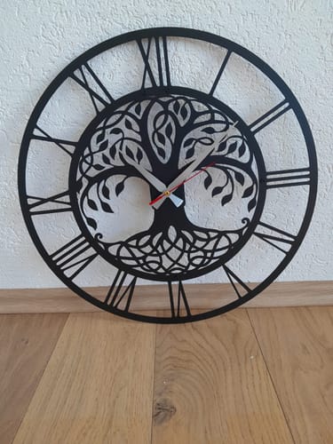 Customer photo review of Tree of Life Wall Clock Metal Clock Wall Decor
