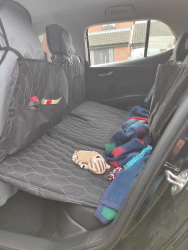 Customer photo review of Rear Car Seat Extender for Dogs