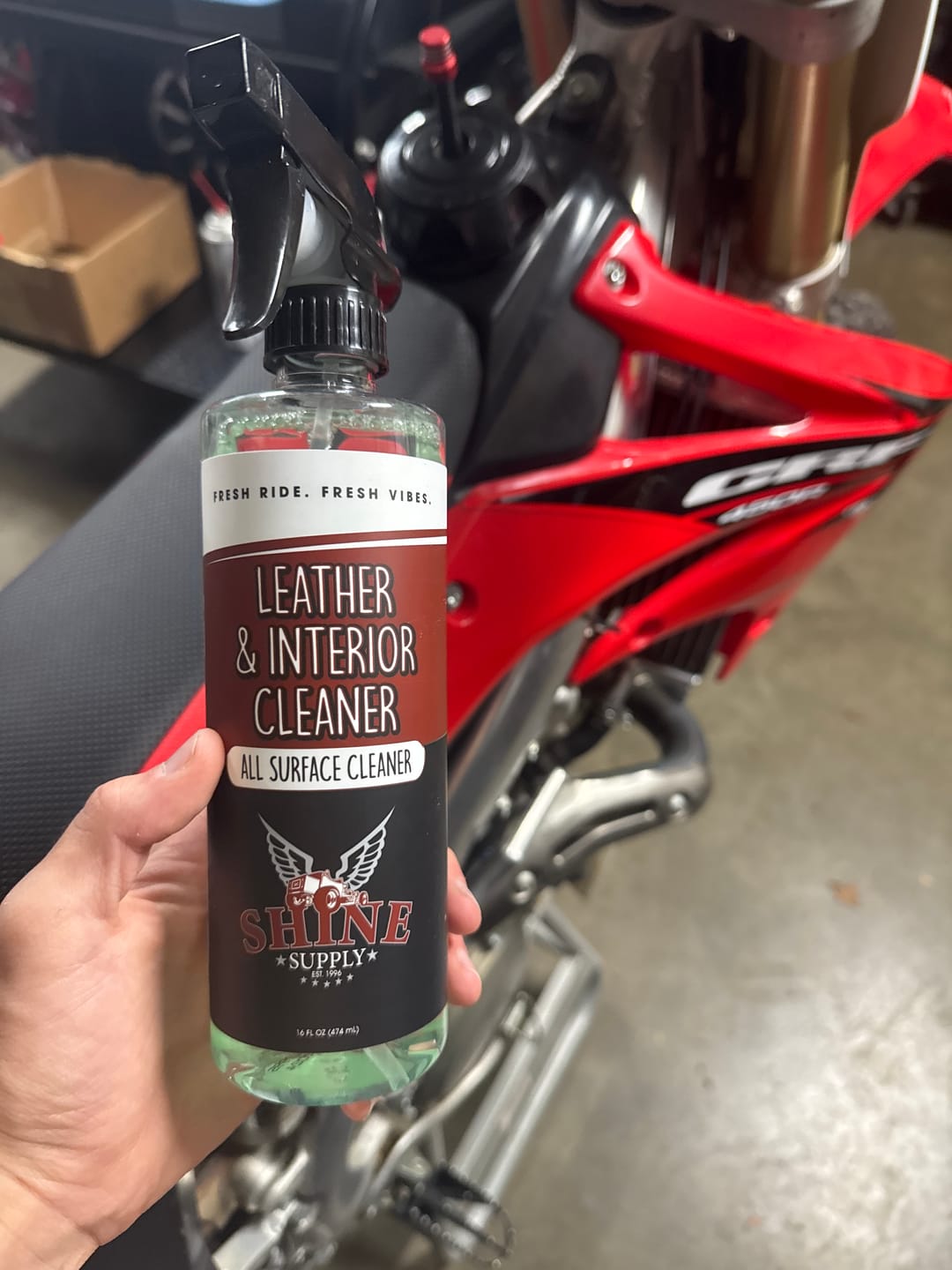 Customer photo review of Leather & Interior Cleaner - 16oz. w/ Black Sprayer