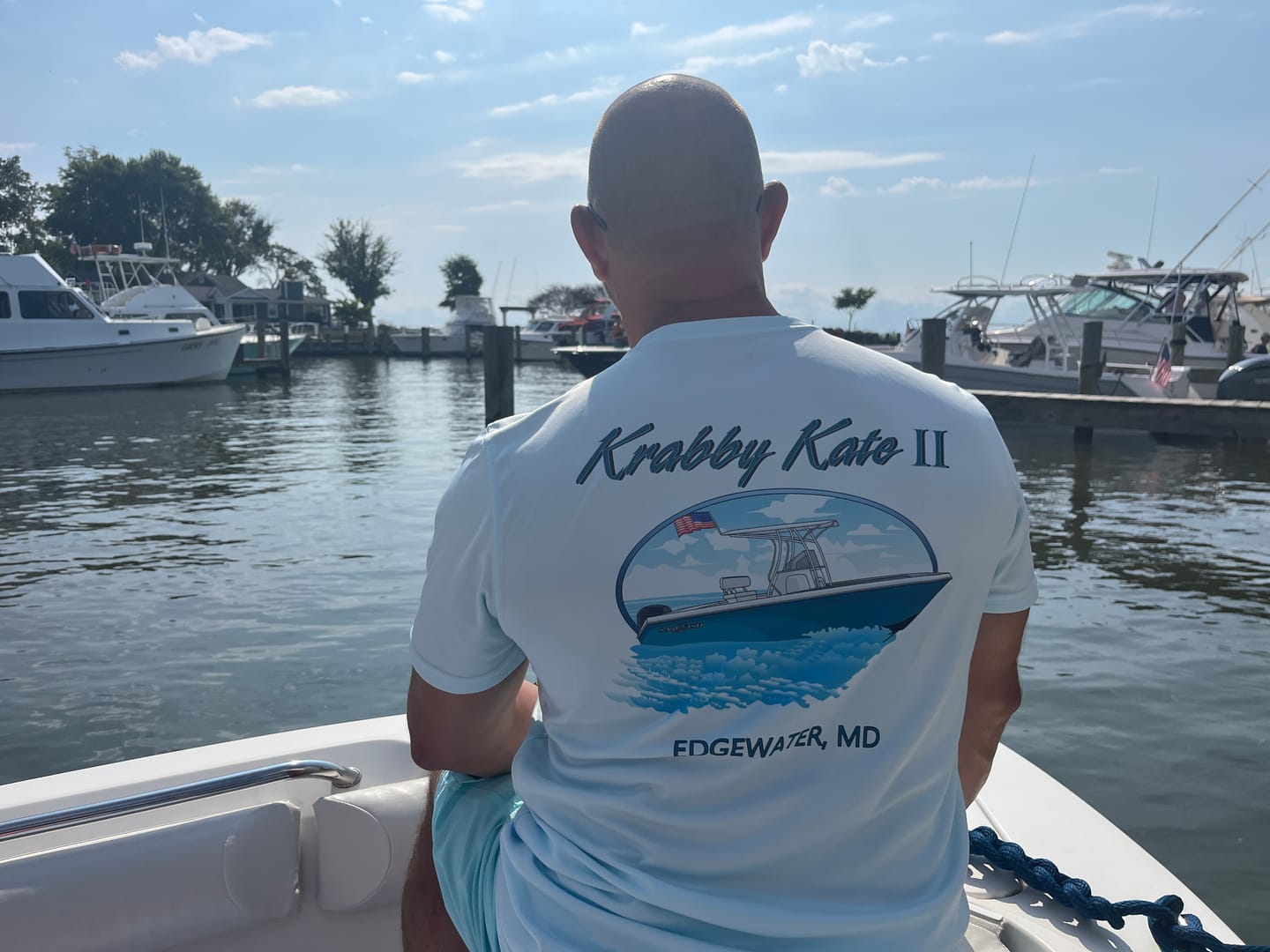 Customer photo review of Dri-Fit Custom Boat Shirts - Short Sleeve