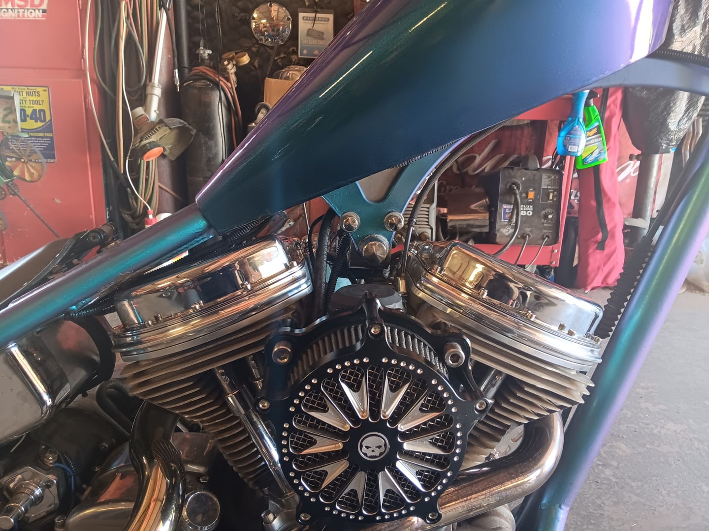 Customer photo review of Custom Chrome Panhead Valve Rocker Box Top Cover Set Chrome Fit For Harley Twin Cam Models 99+