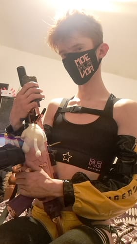 Customer photo review of Danger Cyber Cat Outfit