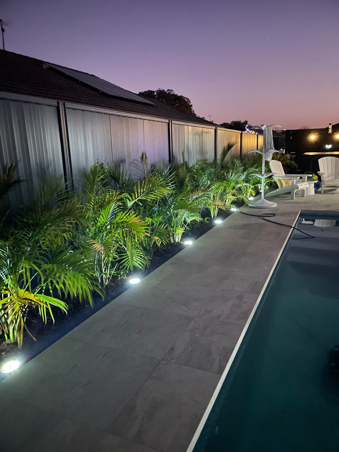 Customer photo review of Solar Ground Spotlights