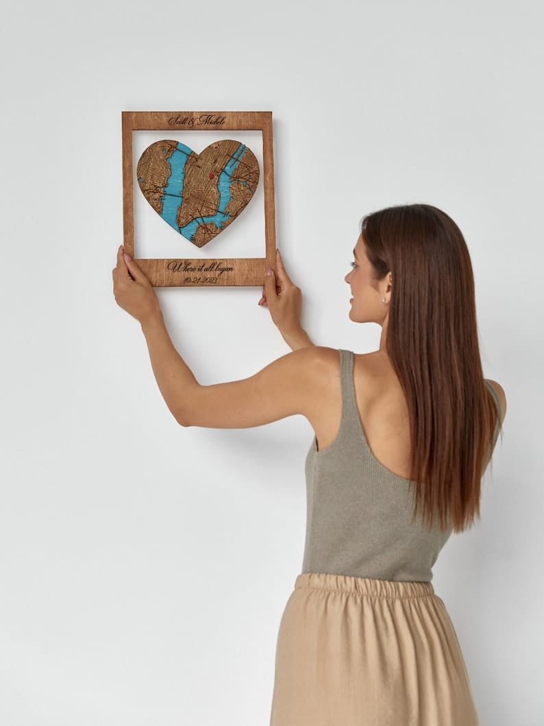 Customer photo review of Where It All Began 3D Wooden Location/City Map
