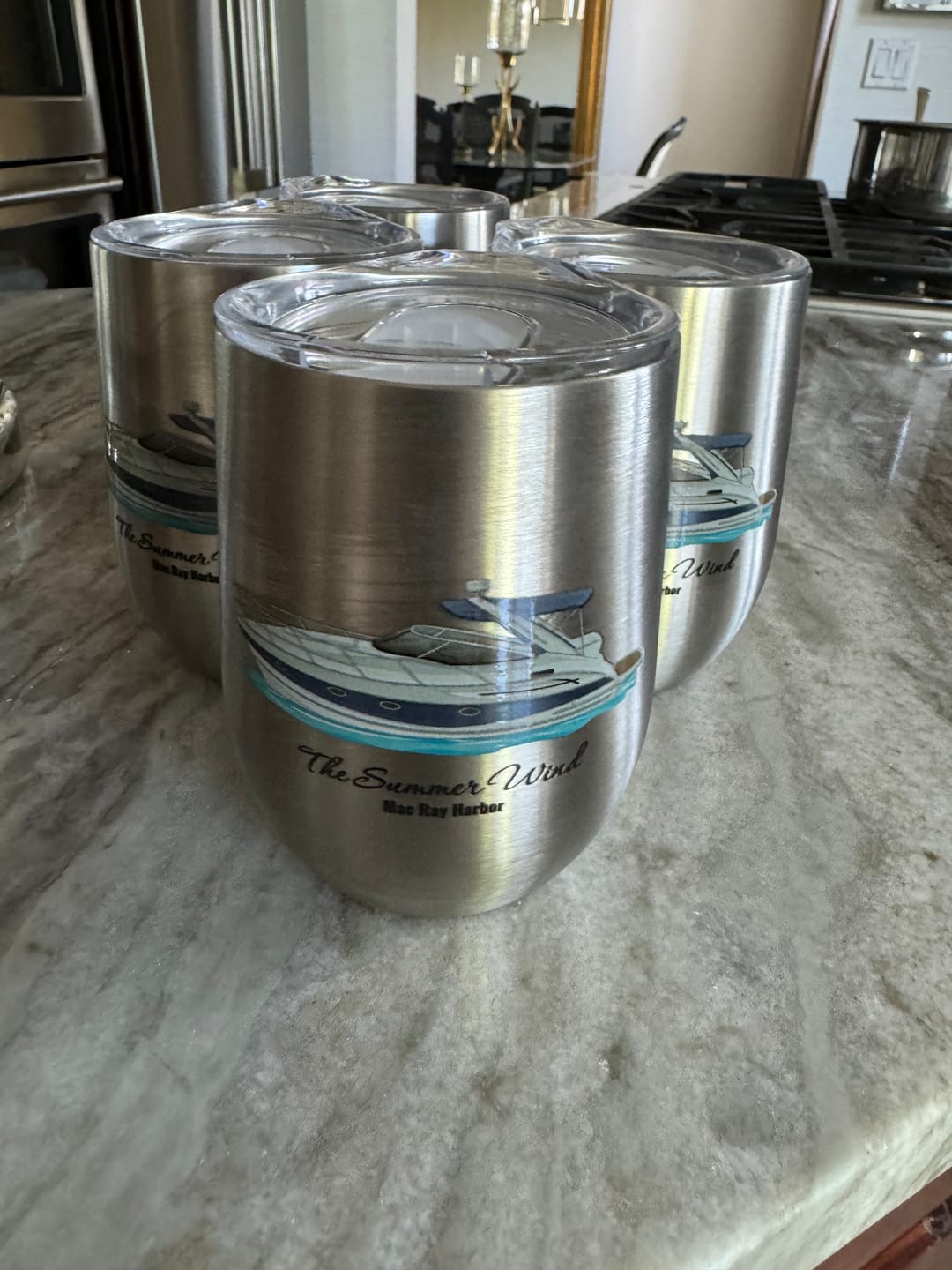 Customer photo review of Custom Wine Tumblers