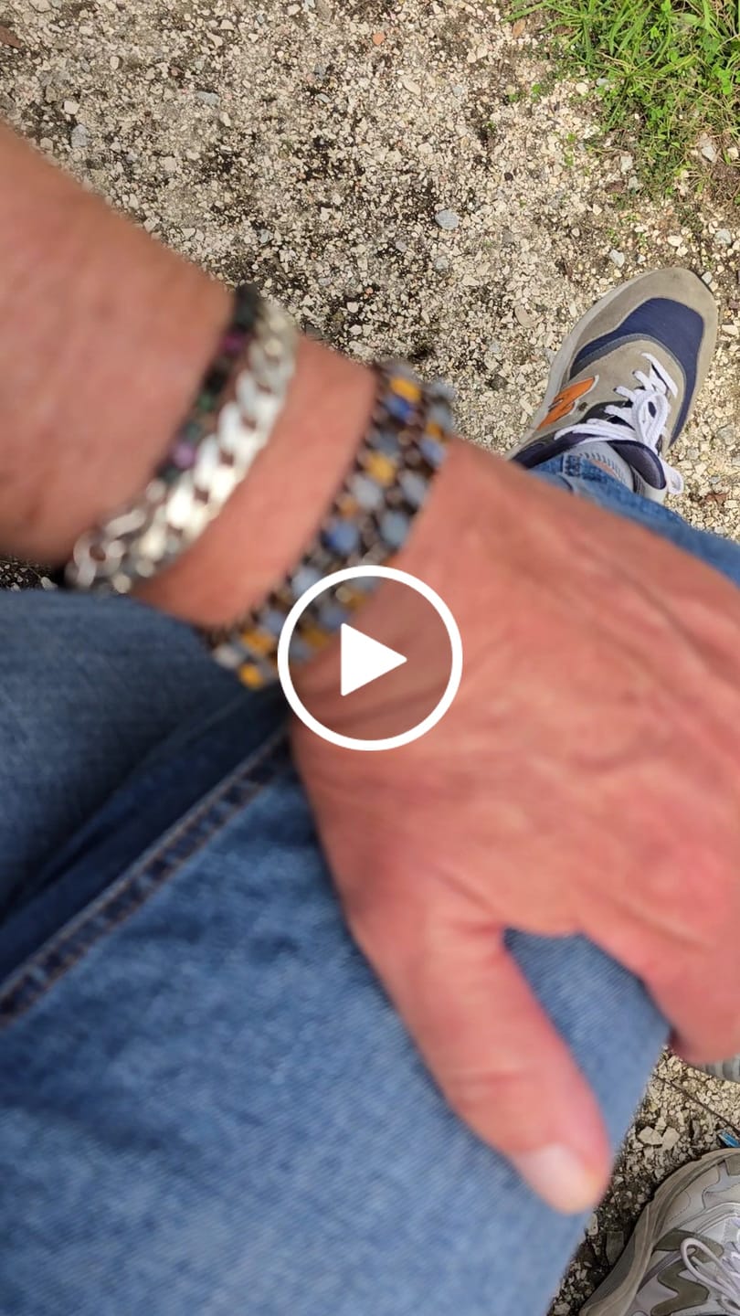 Customer video review of Celestial Natural Stone Leather Bracelet