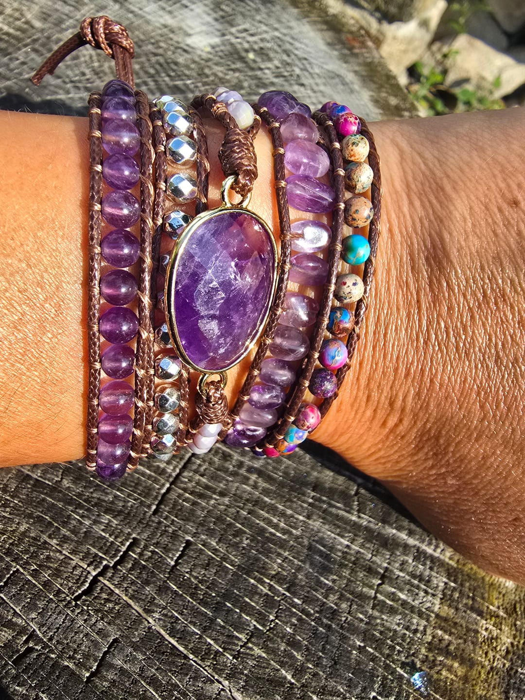 Customer photo review of Améthyste Bracelet "Bohème"