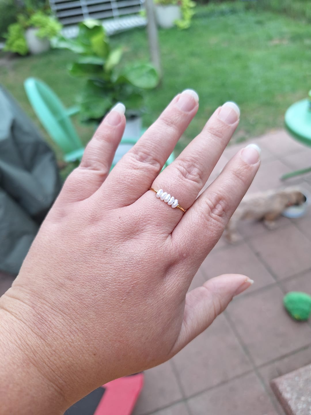 Customer photo review of Classic Freshwater Pearl Ring