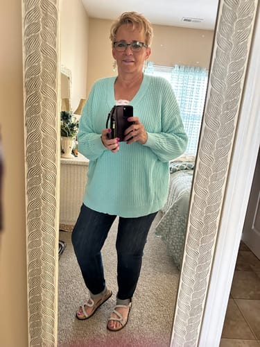 Customer photo review of Summers Ending Knit Top