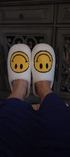 Customer photo review of Happy Face Slippers