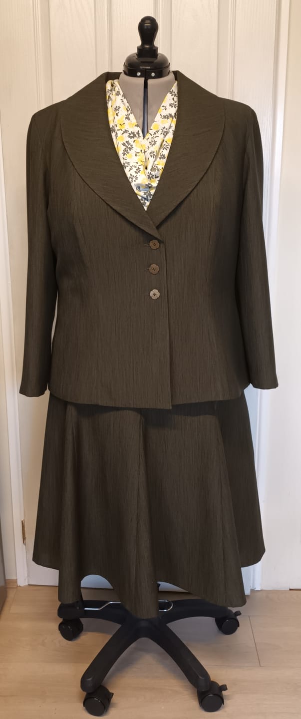 Customer photo review of Linen Look Suiting Fabric