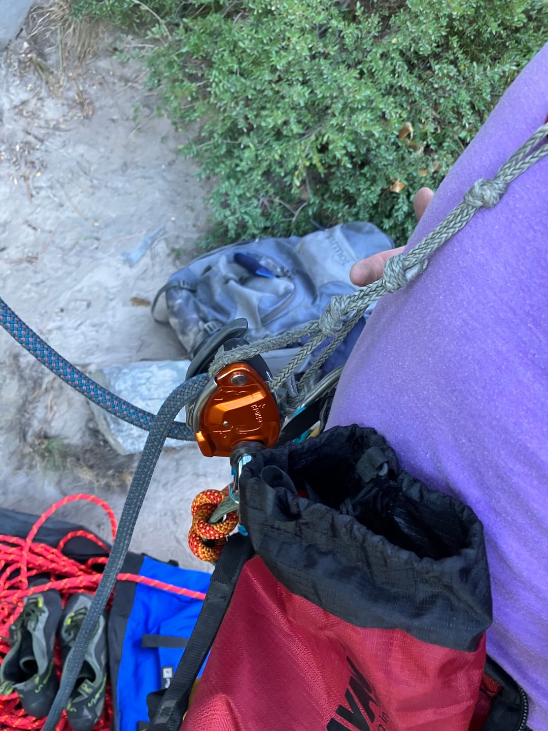 Customer photo review of Quicklink "Slide-Cinch" - Lead Rope Solo Anchor Tensioner